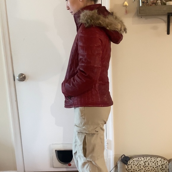 100% Genuine Italian Red Leather Jacket - Picture 6 of 13